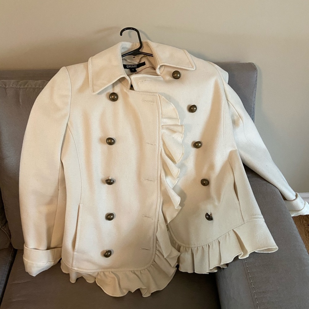 Cream DKNY Pea Coat